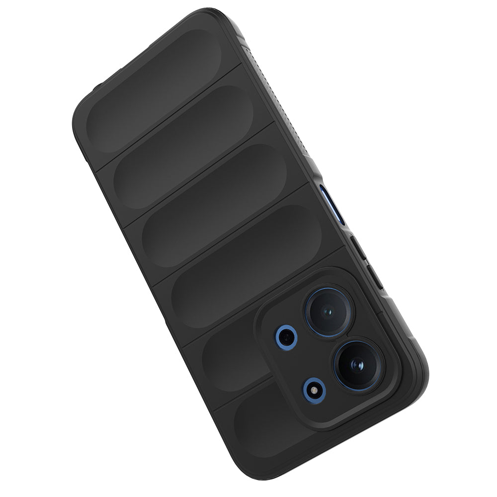 Xiaomi Redmi 15C 4G Kılıf Esnek TPU Oyuklu Arka Yüzey Tasarımlı Zore Etnik Silikon Kapak Lacivert