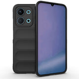 Xiaomi Redmi 15C 4G Kılıf Esnek TPU Oyuklu Arka Yüzey Tasarımlı Zore Etnik Silikon Kapak Siyah