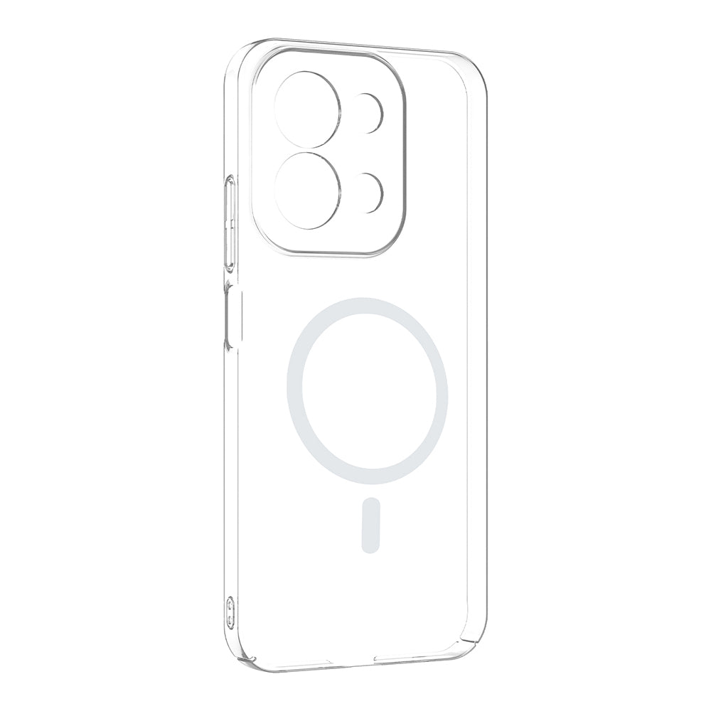 Xiaomi Redmi 15C Kamera Korumalı M-Safe Şarj Özellikli Şeffaf Zore London Sert PC Kapak Şeffaf
