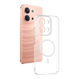 Xiaomi Redmi 15C Kamera Korumalı M-Safe Şarj Özellikli Şeffaf Zore London Sert PC Kapak Şeffaf