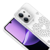 Xiaomi Redmi 15C Kılıf Damla Taşlı Zore Rivas Sert PC Kapak Beyaz