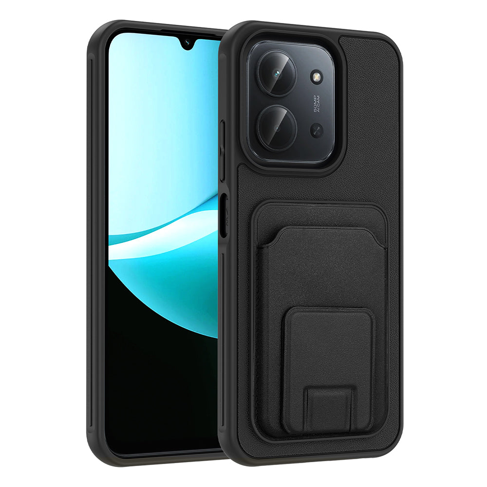Xiaomi Redmi 15C Kılıf Kartlıklı TPU Bikart Kapak Siyah