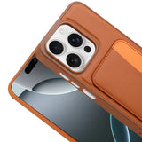 Xiaomi Redmi 15C Kılıf Kartlıklı Zore X-Kart Silikon Kapak Turuncu