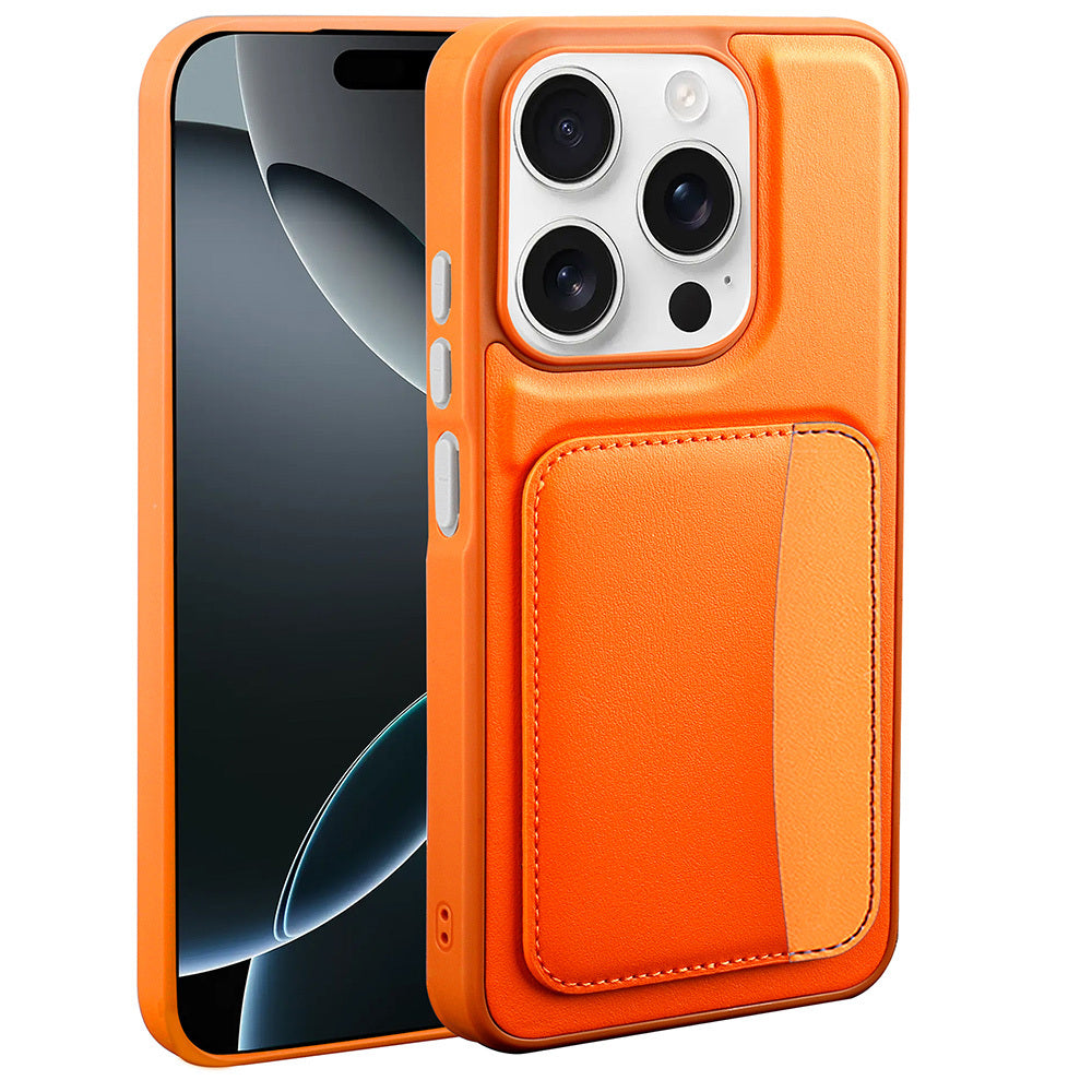 Xiaomi Redmi 15C Kılıf Kartlıklı Zore X-Kart Silikon Kapak Turuncu