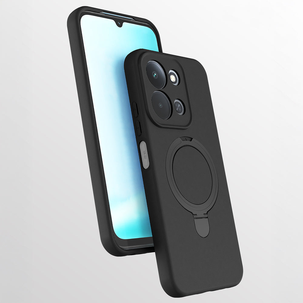 Xiaomi Redmi 15C Kılıf M-safe Şarj Özellikli Standlı Zore Samara Kapak Pembe