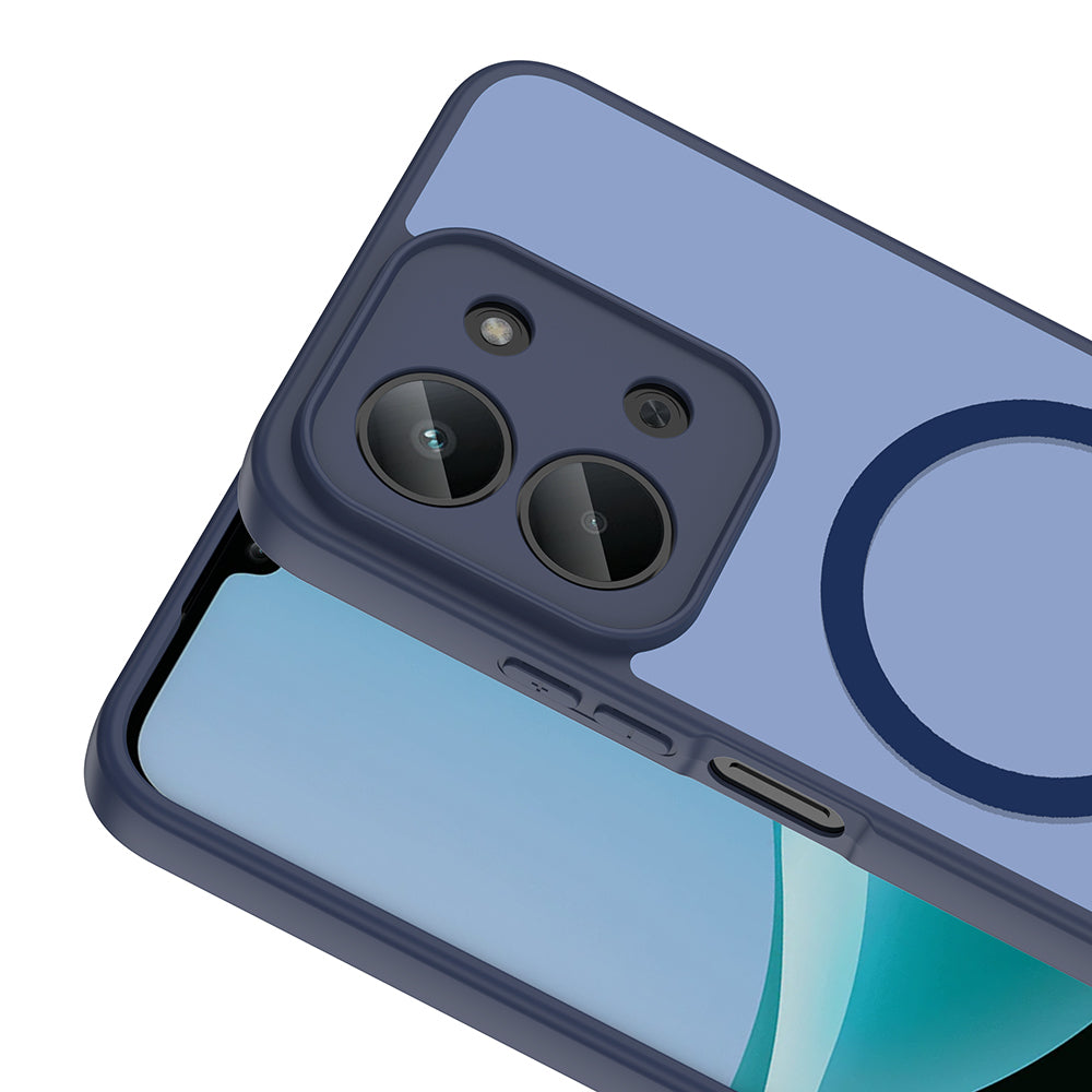 Xiaomi Redmi 15C Kılıf M-safe Şarj Özellikli Zore Babet Kapak Lacivert