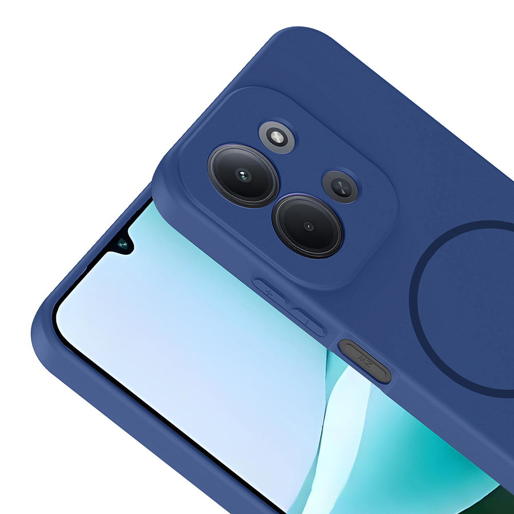 Xiaomi Redmi 15C Kılıf M-safe Şarj Özellikli Zore Meta Kapak Lacivert