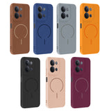 Xiaomi Redmi 15C Kılıf M-safe Şarj Özellikli Zore Meta Kapak Mürdüm