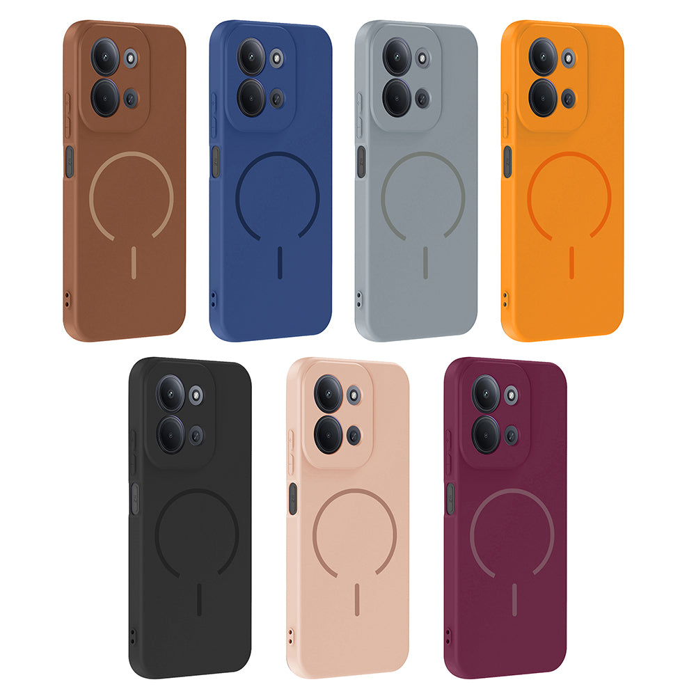 Xiaomi Redmi 15C Kılıf M-safe Şarj Özellikli Zore Meta Kapak Mürdüm