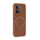 Xiaomi Redmi 15C Kılıf M-safe Şarj Özellikli Zore Meta Kapak Mürdüm
