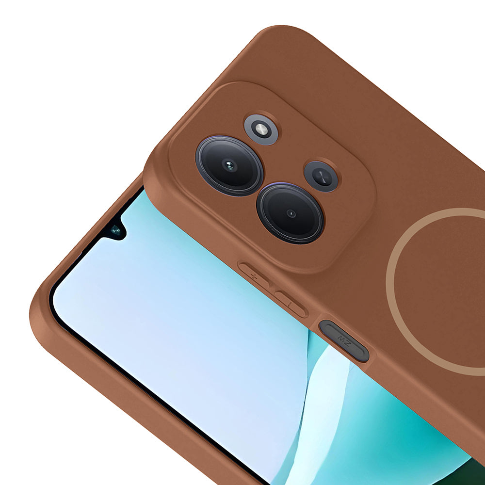 Xiaomi Redmi 15C Kılıf M-safe Şarj Özellikli Zore Meta Kapak Titanyum-Gri