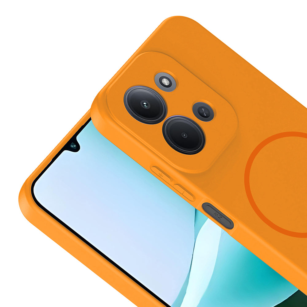 Xiaomi Redmi 15C Kılıf M-safe Şarj Özellikli Zore Meta Kapak Mürdüm