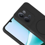 Xiaomi Redmi 15C Kılıf M-safe Şarj Özellikli Zore Meta Kapak Mürdüm