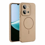Xiaomi Redmi 15C Kılıf M-safe Şarj Özellikli Zore Tea Kapak Gold