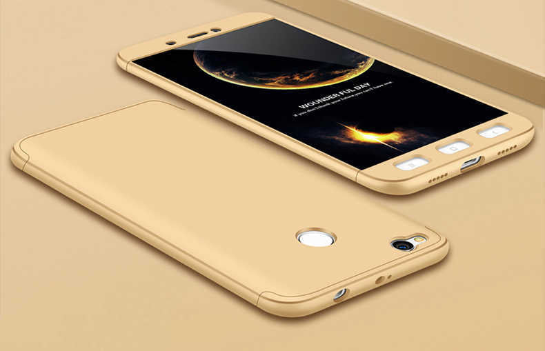 Xiaomi Redmi 4x Kılıf Zore Ays Kapak Gold