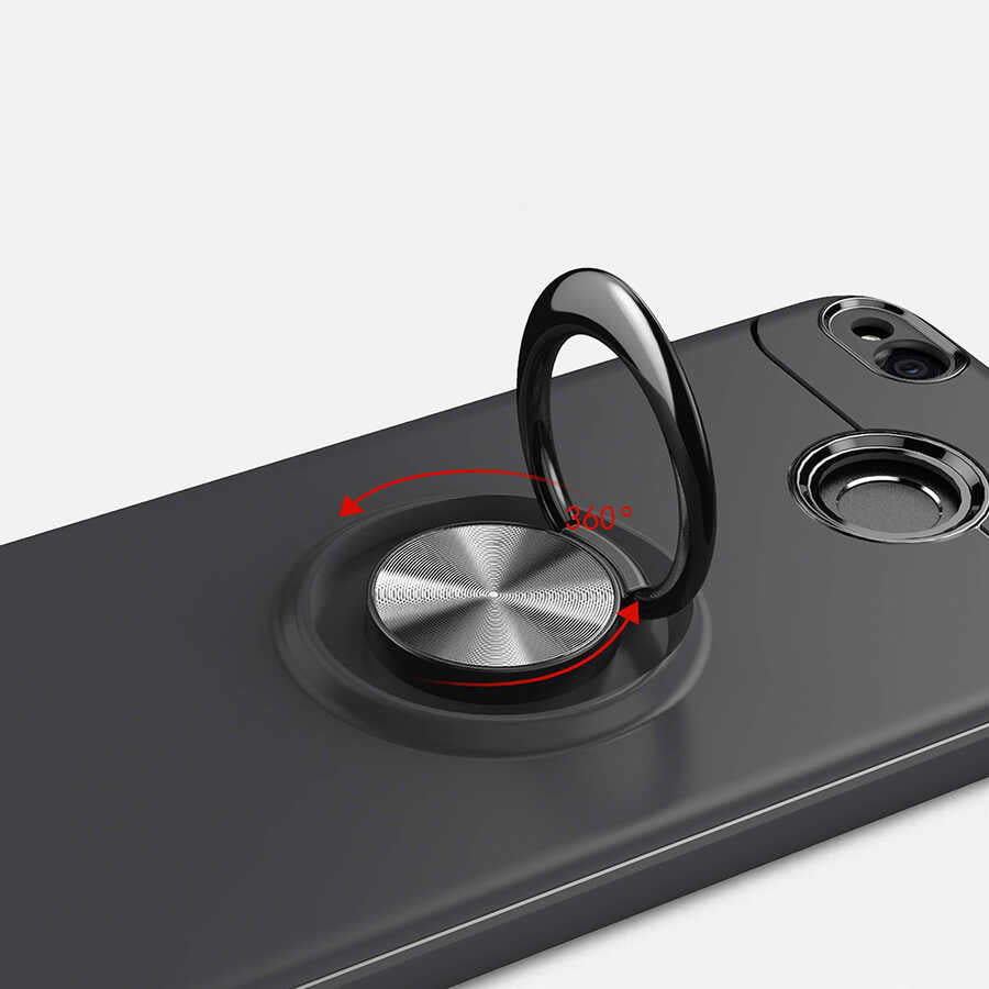 Xiaomi Redmi 4x Kılıf Zore Ravel Silikon Kapak Siyah-Rose Gold