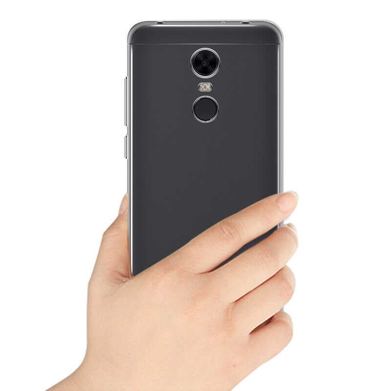 Xiaomi Redmi 5 Plus Kılıf Zore Süper Silikon Kapak Renksiz