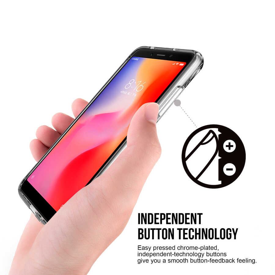 Xiaomi Redmi 6 Kılıf Zore Gard Silikon Renksiz