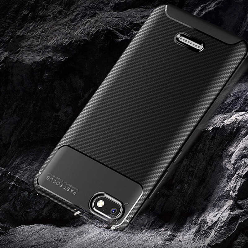 Xiaomi Redmi 6A Kılıf Zore Negro Silikon Kapak Kahverengi
