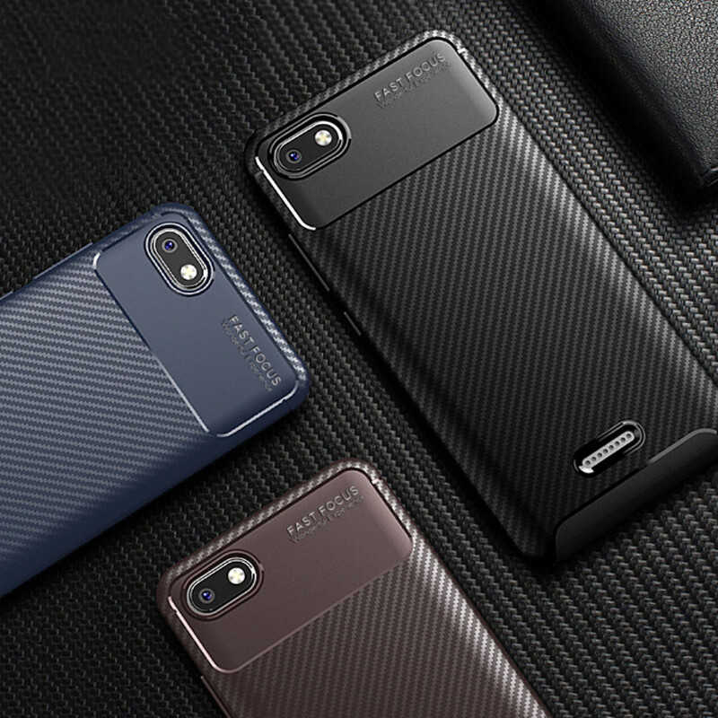 Xiaomi Redmi 6A Kılıf Zore Negro Silikon Kapak Kahverengi