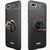 Xiaomi Redmi 6A Kılıf Zore Ravel Silikon Kapak Siyah-Mavi