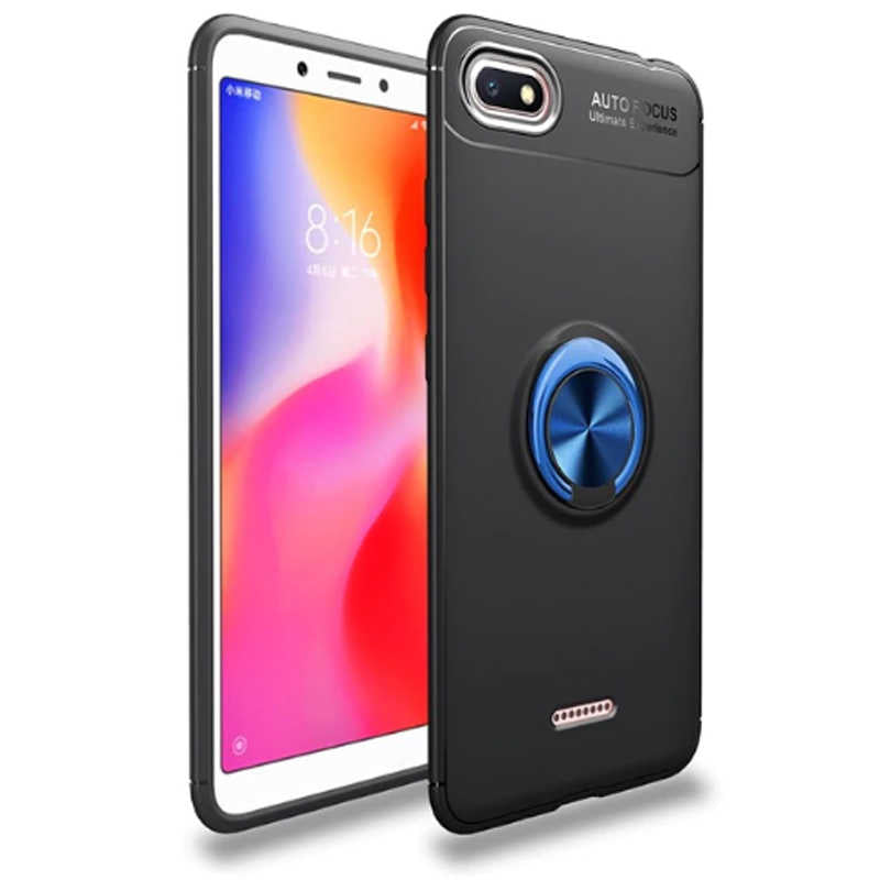 Xiaomi Redmi 6A Kılıf Zore Ravel Silikon Kapak Siyah-Kırmızı