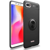 Xiaomi Redmi 6A Kılıf Zore Ravel Silikon Kapak Siyah-Kırmızı
