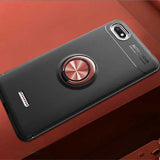 Xiaomi Redmi 6A Kılıf Zore Ravel Silikon Kapak Siyah-Rose Gold