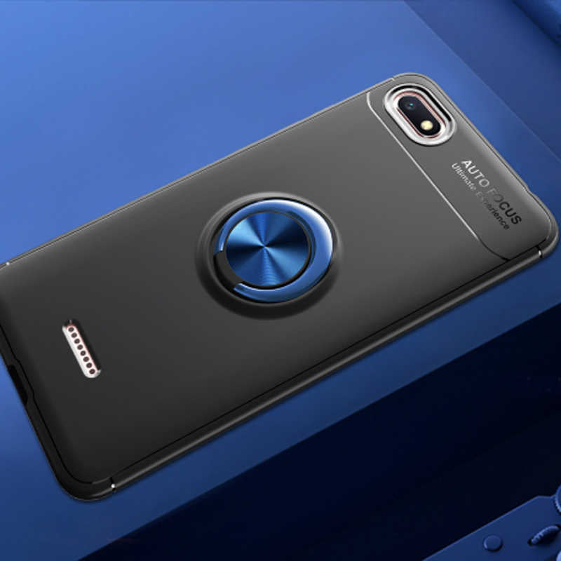 Xiaomi Redmi 6A Kılıf Zore Ravel Silikon Kapak Siyah-Mavi