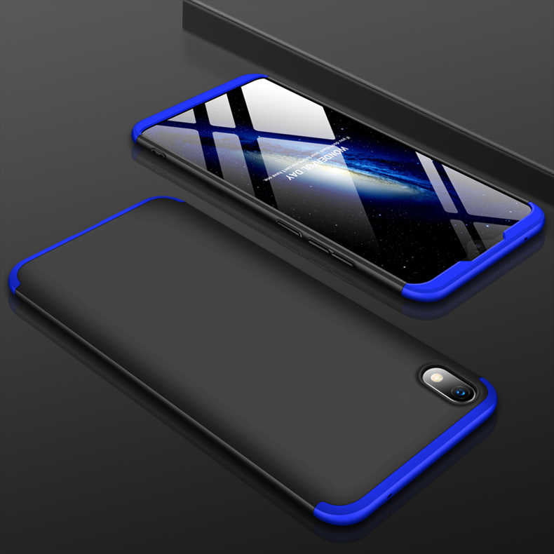 Xiaomi Redmi 7A Kılıf Zore Ays Kapak Siyah-Mavi