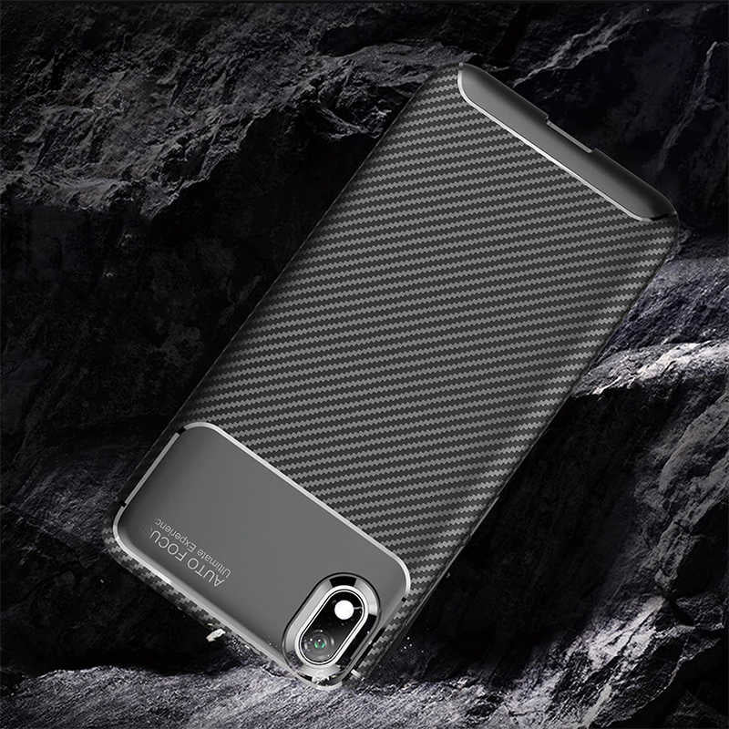 Xiaomi Redmi 7A Kılıf Zore Negro Silikon Kapak Kahverengi