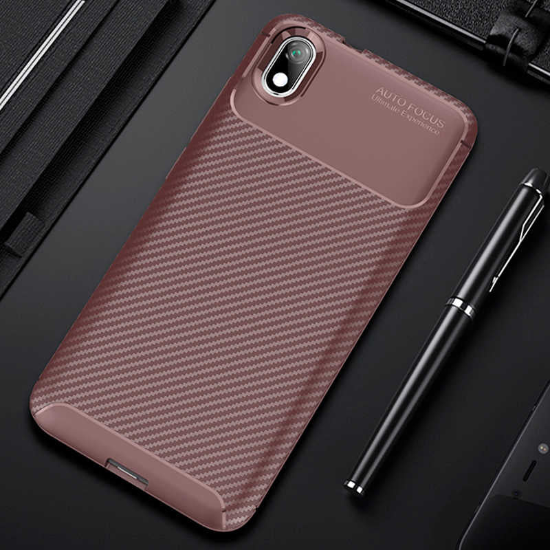 Xiaomi Redmi 7A Kılıf Zore Negro Silikon Kapak Kahverengi