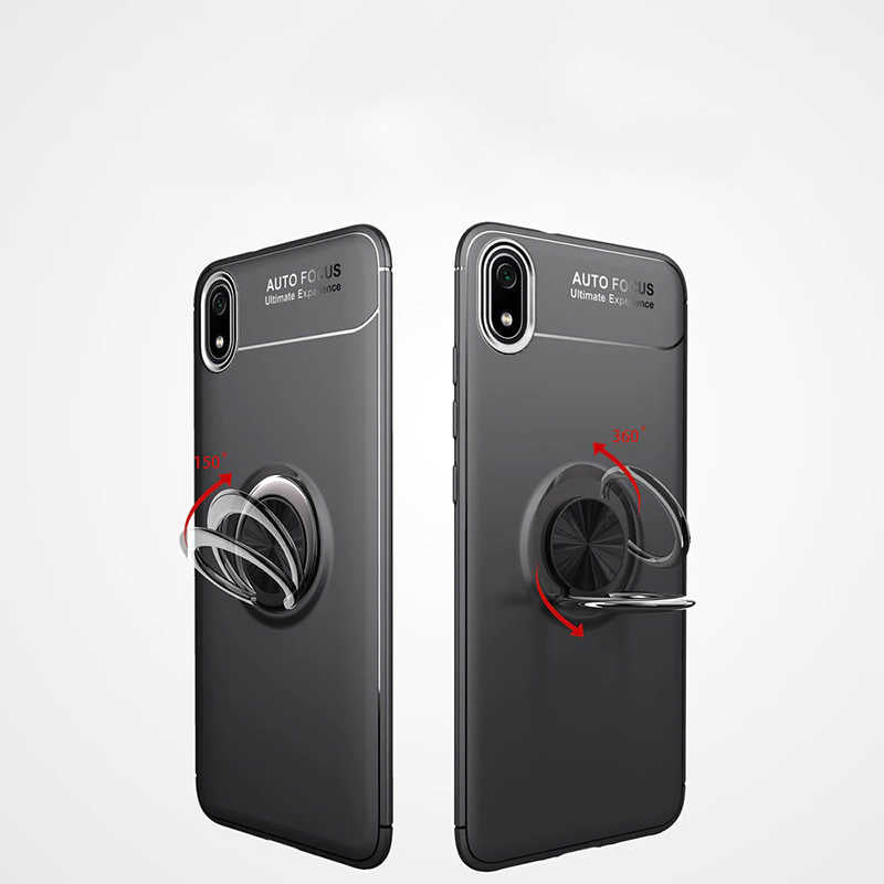 Xiaomi Redmi 7A Kılıf Zore Ravel Silikon Kapak Siyah-Rose Gold