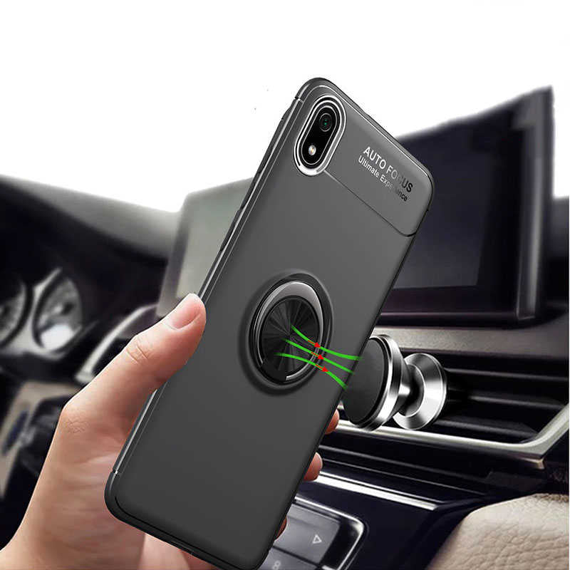 Xiaomi Redmi 7A Kılıf Zore Ravel Silikon Kapak Siyah-Rose Gold