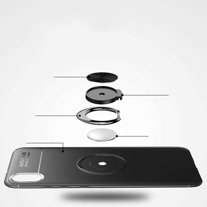 Xiaomi Redmi 7A Kılıf Zore Ravel Silikon Kapak Siyah-Rose Gold