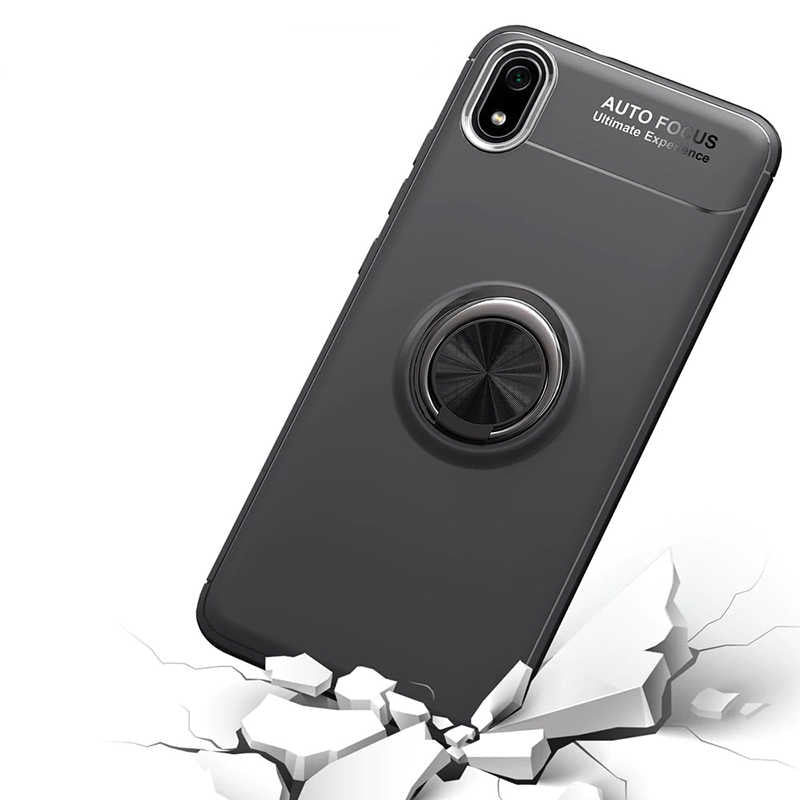 Xiaomi Redmi 7A Kılıf Zore Ravel Silikon Kapak Siyah-Rose Gold