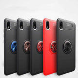 Xiaomi Redmi 7A Kılıf Zore Ravel Silikon Kapak Siyah-Kırmızı