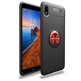 Xiaomi Redmi 7A Kılıf Zore Ravel Silikon Kapak Siyah-Kırmızı