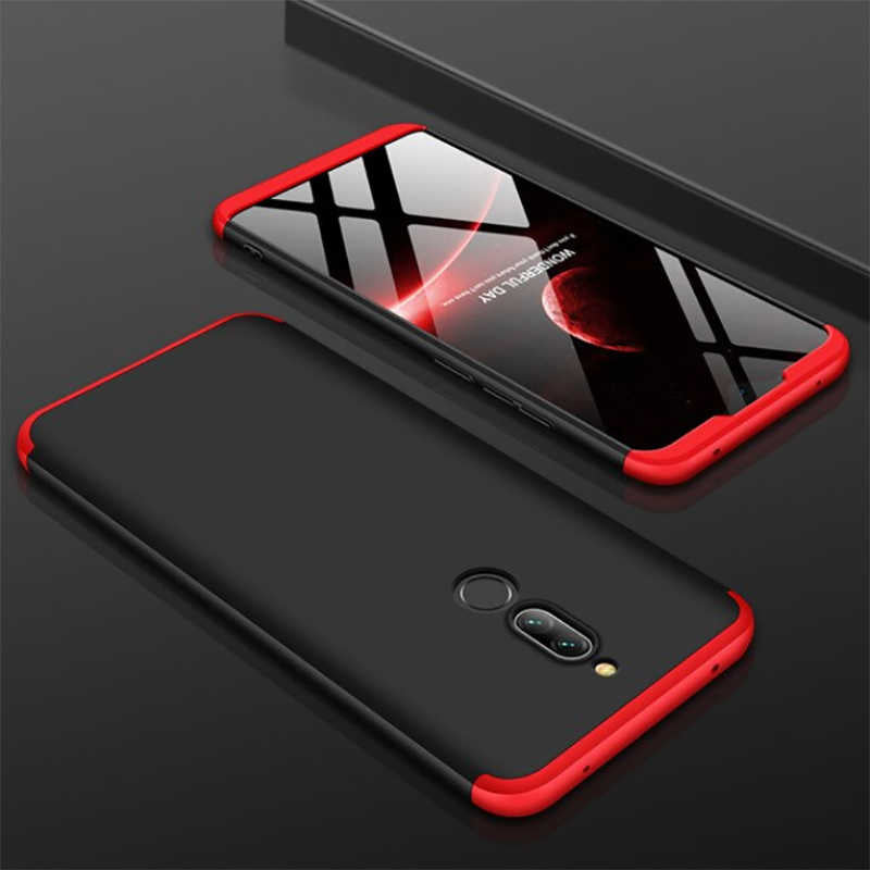 Xiaomi Redmi 8 Kılıf Zore Ays Kapak Siyah-Kırmızı