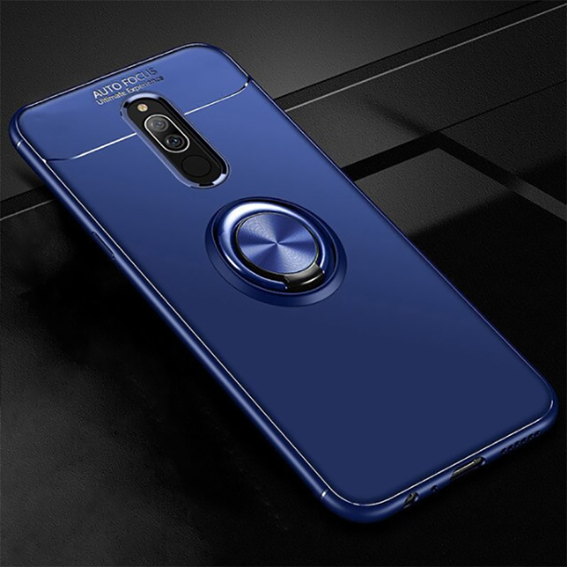 Xiaomi Redmi 8 Kılıf Zore Ravel Silikon Kapak Siyah-Mavi