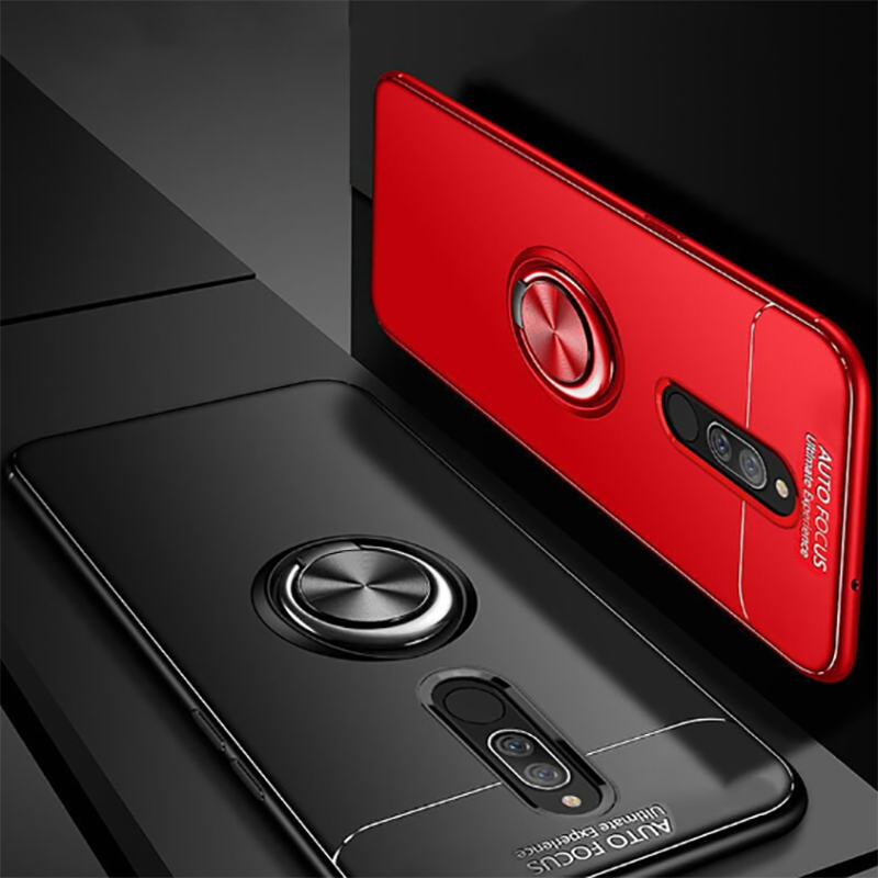 Xiaomi Redmi 8 Kılıf Zore Ravel Silikon Kapak Siyah-Mavi