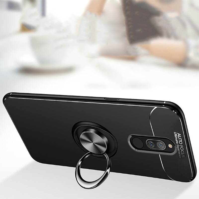 Xiaomi Redmi 8 Kılıf Zore Ravel Silikon Kapak Siyah-Mavi