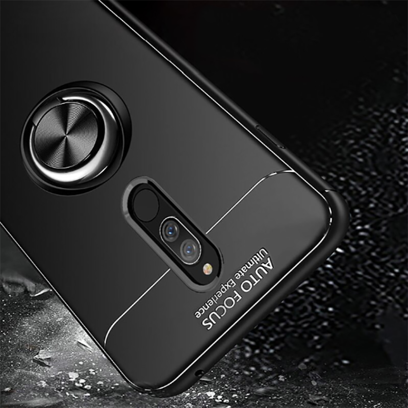 Xiaomi Redmi 8 Kılıf Zore Ravel Silikon Kapak Siyah-Rose Gold