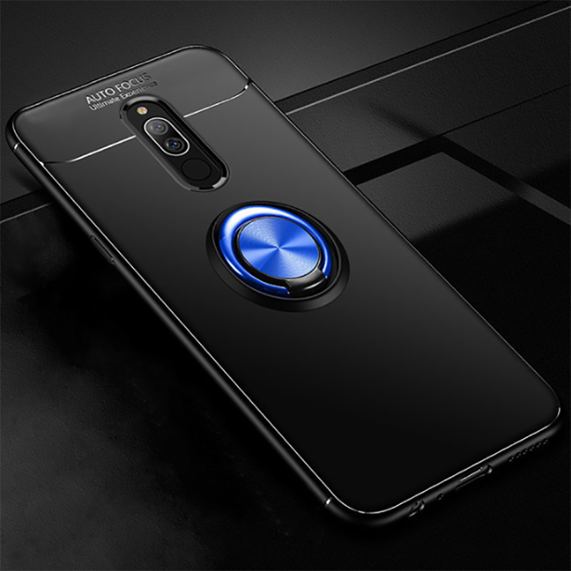 Xiaomi Redmi 8 Kılıf Zore Ravel Silikon Kapak Siyah-Mavi