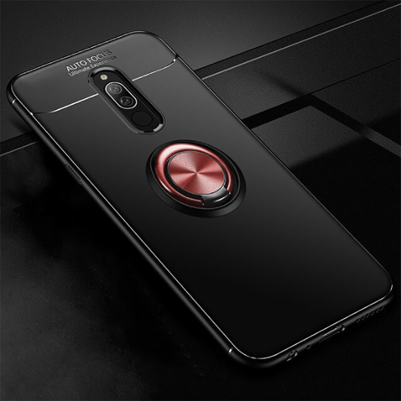 Xiaomi Redmi 8 Kılıf Zore Ravel Silikon Kapak Siyah-Rose Gold