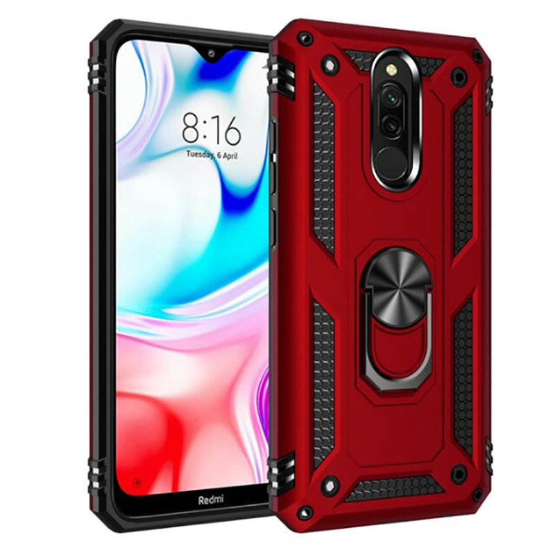 Xiaomi Redmi 8 Kılıf Zore Vega Kapak Kırmızı