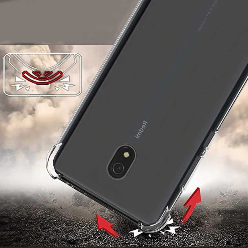 Xiaomi Redmi 8A Kılıf Zore Nitro Anti Shock Silikon Renksiz