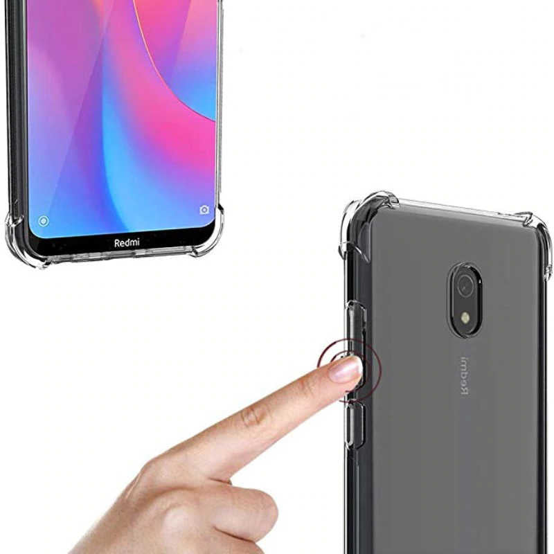 Xiaomi Redmi 8A Kılıf Zore Nitro Anti Shock Silikon Renksiz