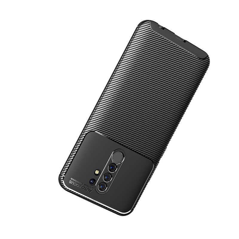Xiaomi Redmi 9 Kılıf Zore Negro Silikon Kapak Kahverengi