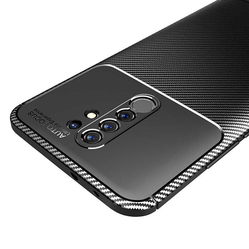 Xiaomi Redmi 9 Kılıf Zore Negro Silikon Kapak Siyah